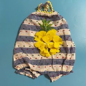 Mud Pie Girls Infant Romper with Pineapple Size 0-3 Months